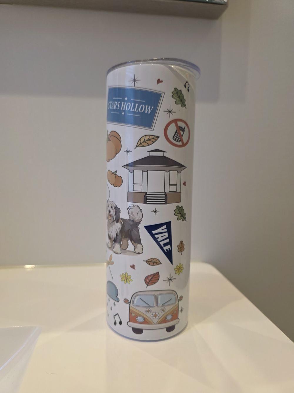 Insulated Travel Tumbler - Gilmore Girls Yale Themed